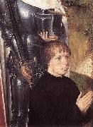 Hans Memling The donor Adriaan Reins in front of Saint Adrian on the left panel of the Triptych of Adriaan Reins oil painting on canvas